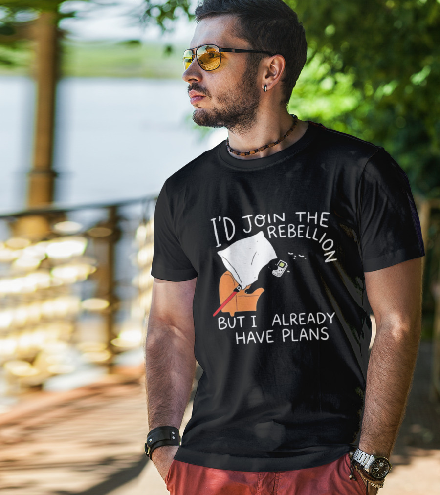 Lazy Cat Gaming Couch Rebellion Plans Funny Humor T-Shirt