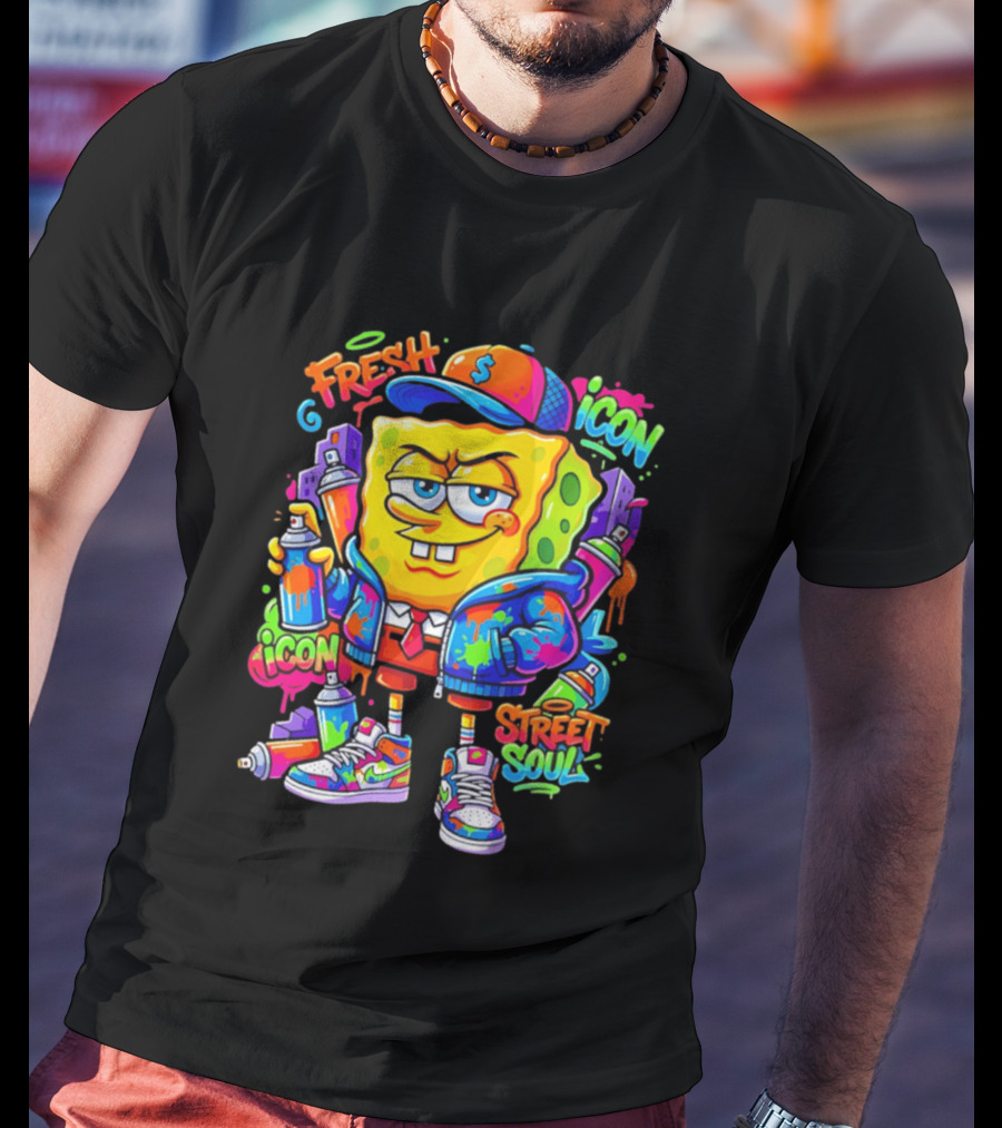 Sponge Bob Square Pants Fresh Icon Street Soul T-Shirt