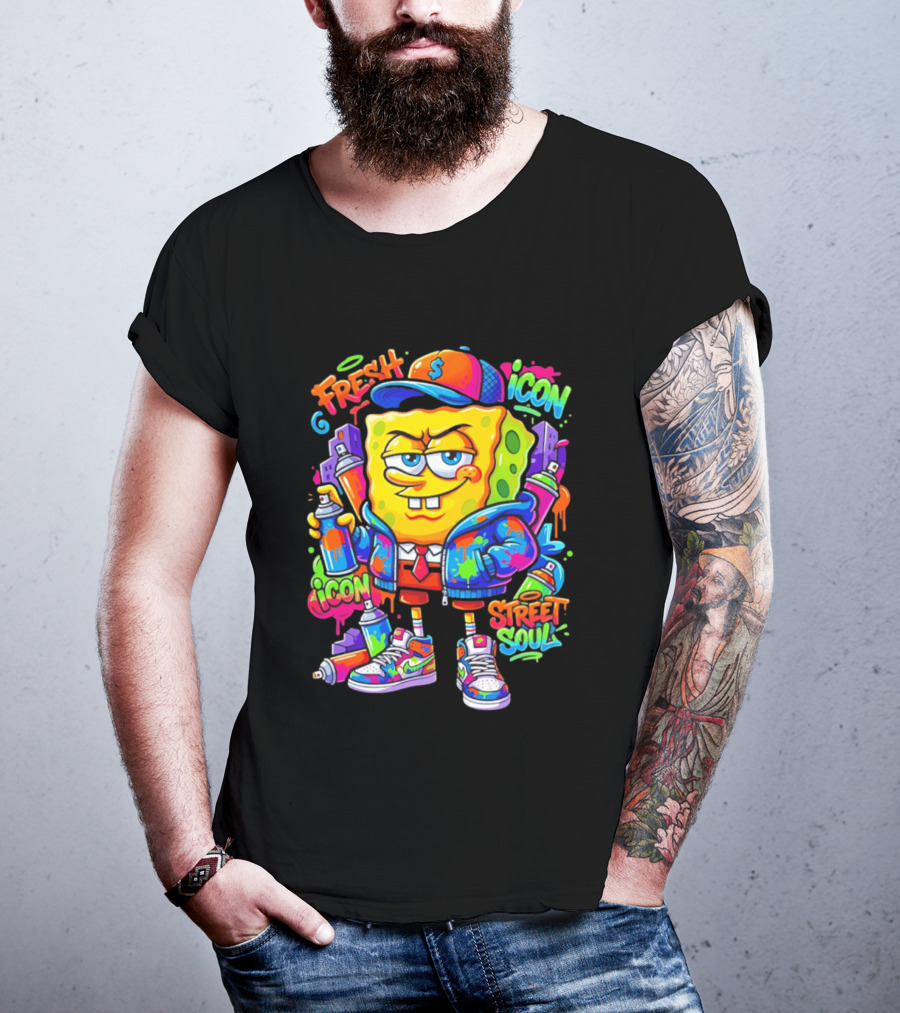 Sponge Bob Square Pants Fresh Icon Street Soul T-Shirt