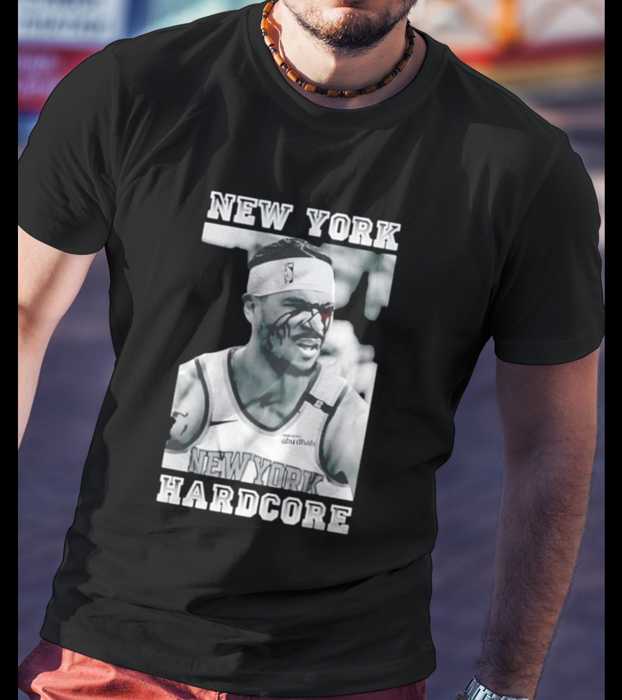 New York Hardcore Josh Hart Bleeding Face NBA Knicks T-Shirt