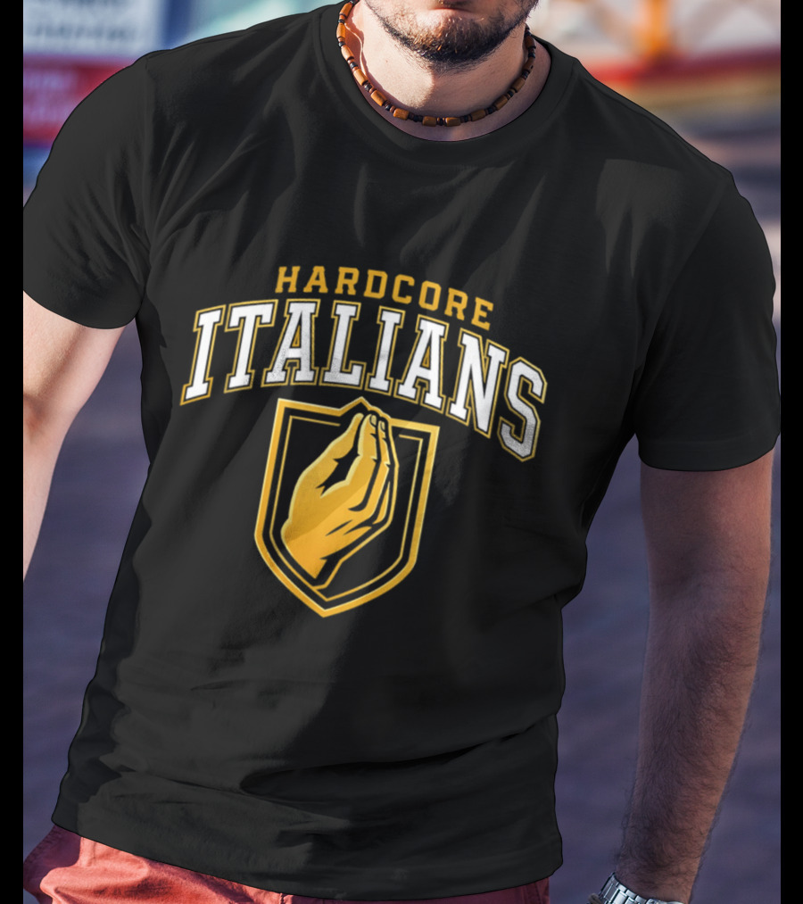Hardcore Italians Vegas Golden Knights Gesture T-Shirt