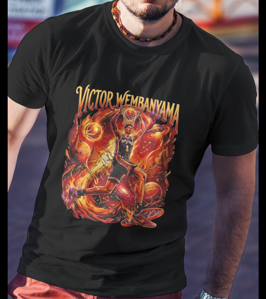 Victor Wembanyama UFO Dunk San Antonio Spurs Space Basketball T-Shirt