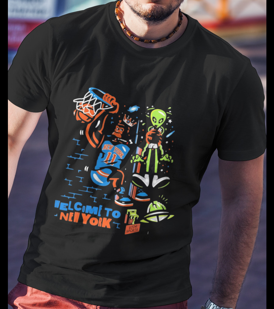 Welcome To New York NY Knicks Vs Spurs Soda Sports T-Shirt