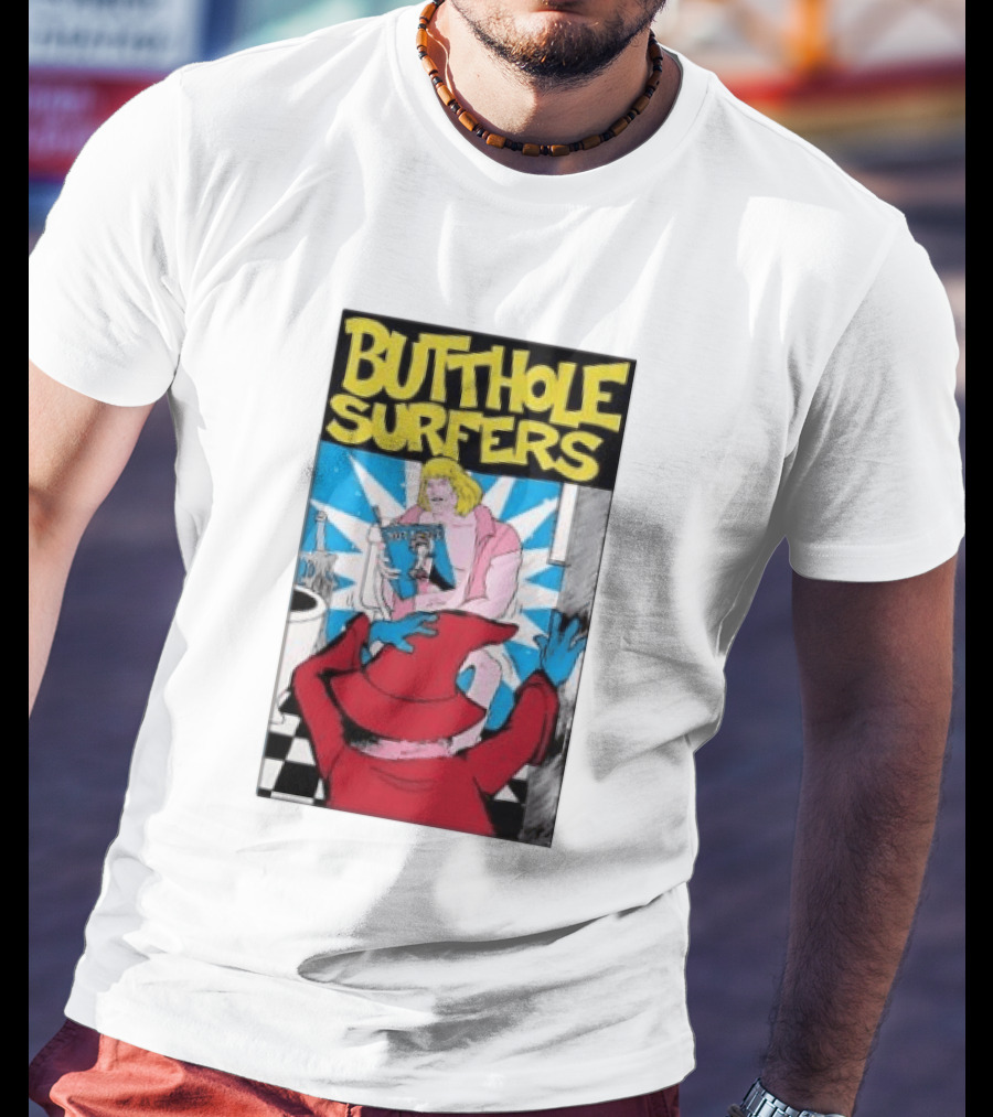 Butthole Surfers Comic Cover With Wizard And Bathroom Scene T-Shirt