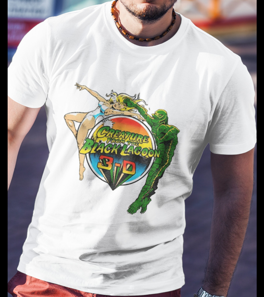Creature From The Black Lagoon 3 D Gill Man Cartoon T-Shirt