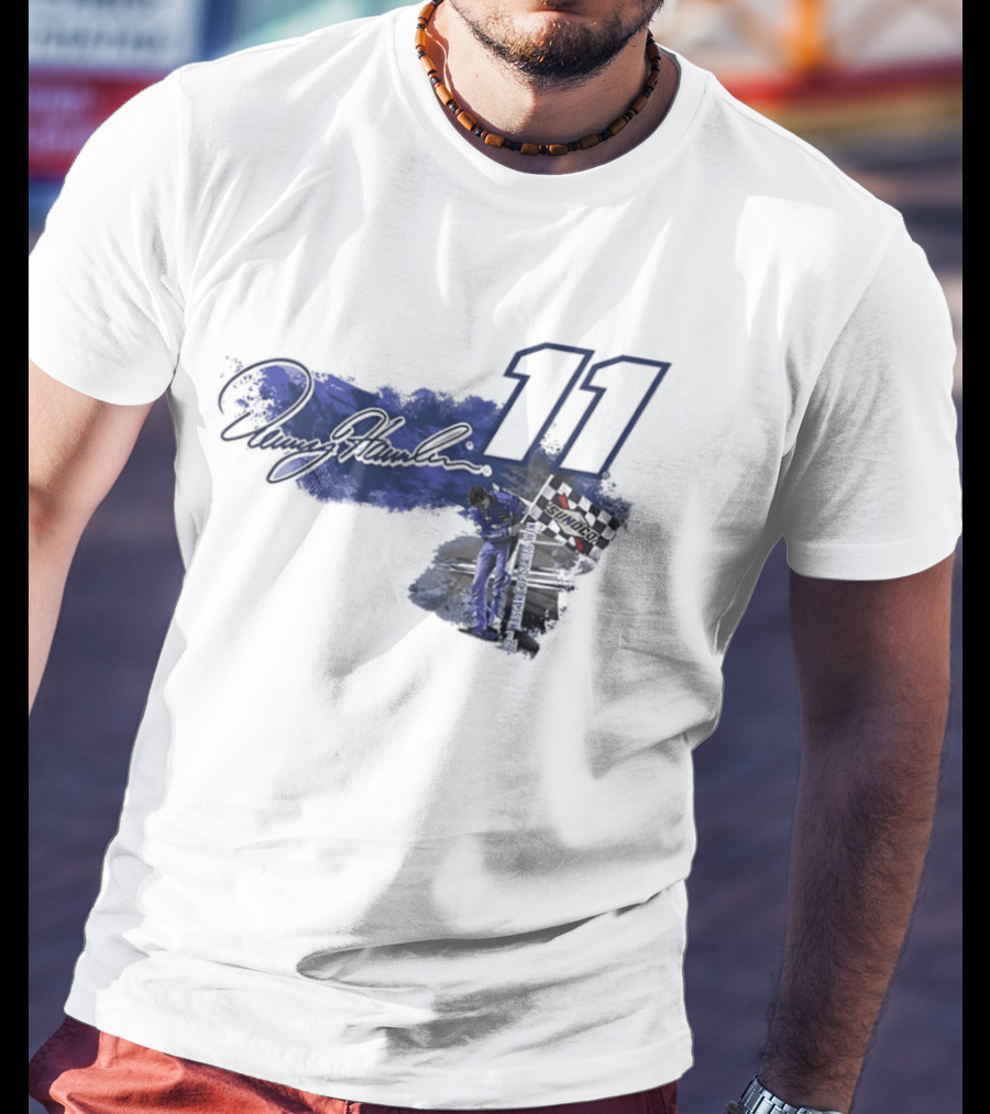 Denny Hamlin 11 Signature NASCAR Cup Series Sunoco Racing T-Shirt