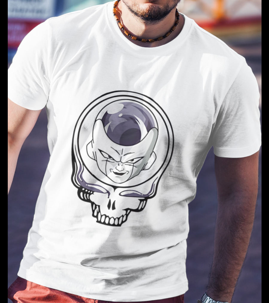 Frieza And Grateful Dead Skull Crossover Fusion T-Shirt