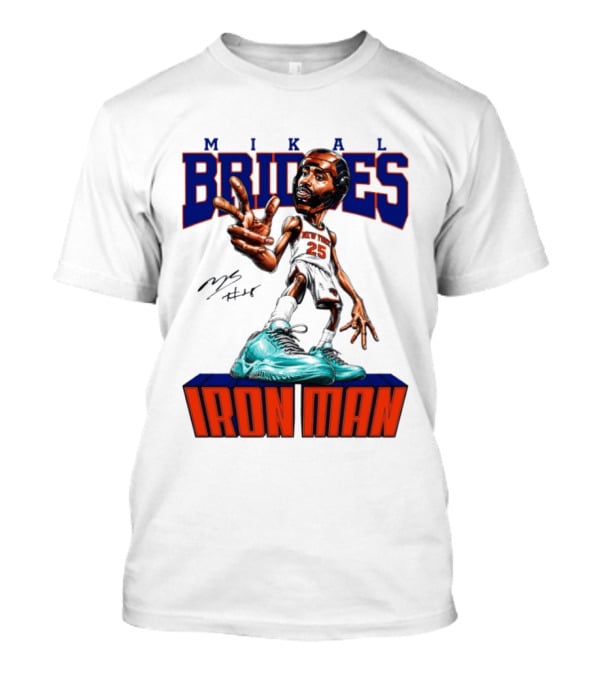 Mikal Bridges Iron Man New York Knicks NBA 2026 T-Shirt