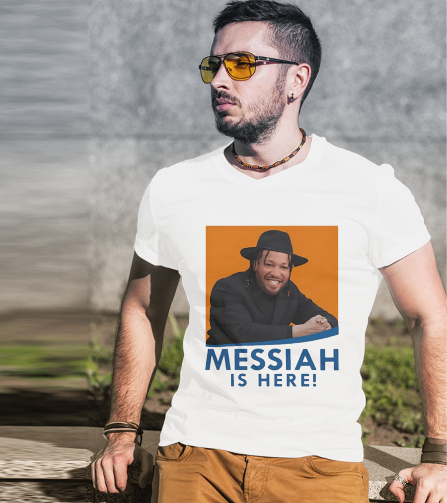 Jalen Brunson Nissim Black New York Knicks Messiah Is Here T-Shirt
