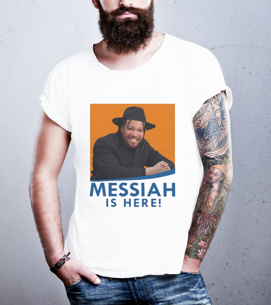 Jalen Brunson Nissim Black New York Knicks Messiah Is Here T-Shirt