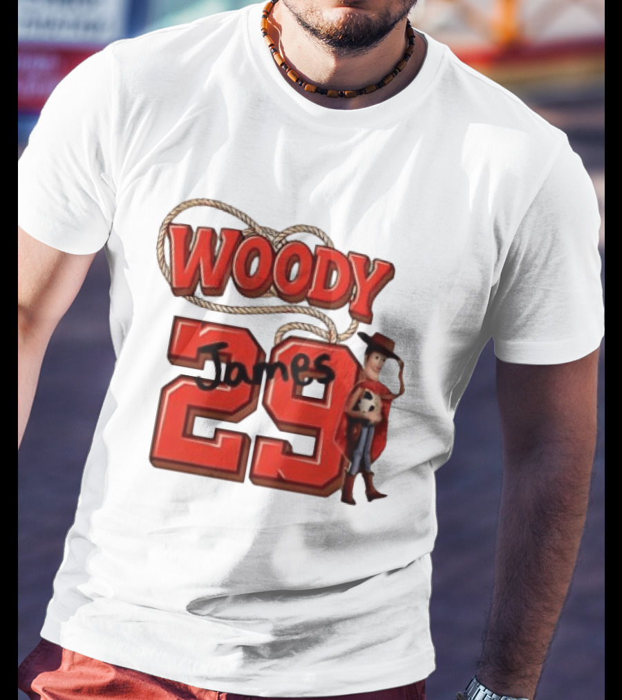 Woody James 29 Toy Story Character Soccer Ball T-Shirt