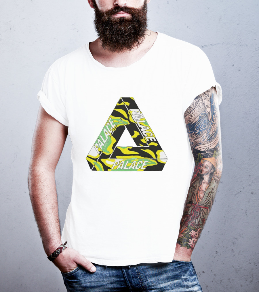 Palace Skateboards Tri Ferg Black Yellow Green Camo T-Shirt