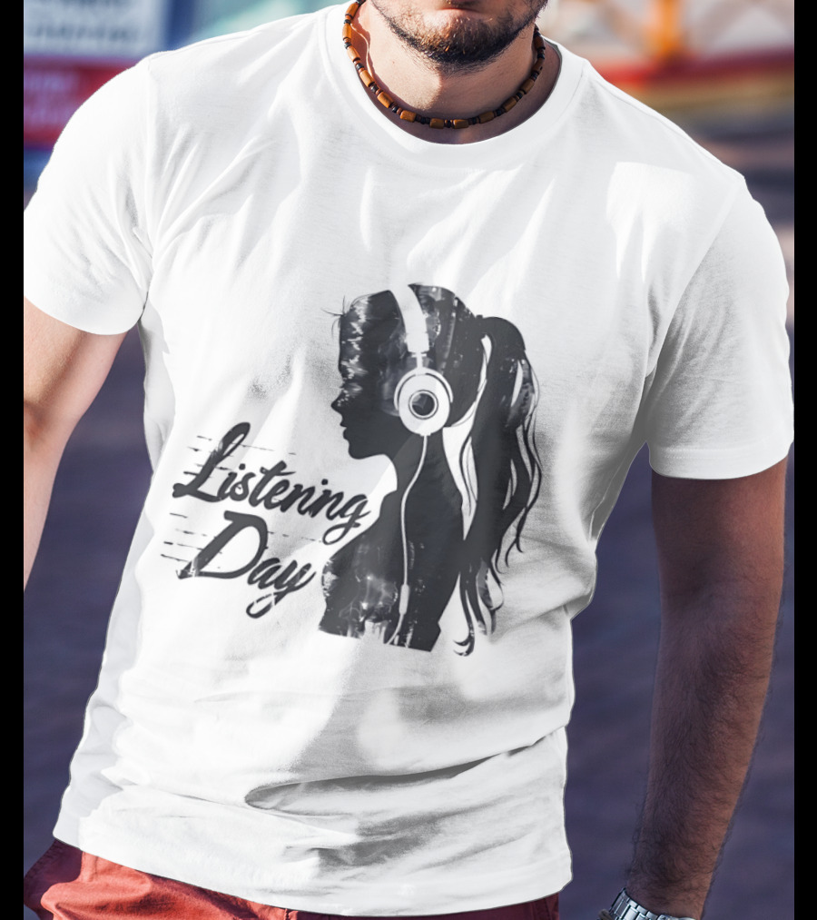 Listening Day Headphones Audio Music Concert T-Shirt