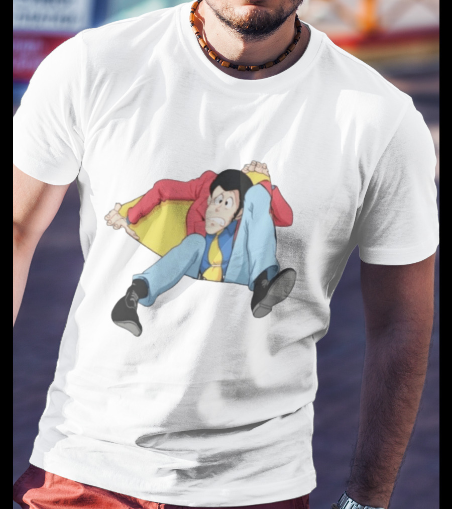 Lupin III Character In Red Jacket And Blue Pants T-Shirt