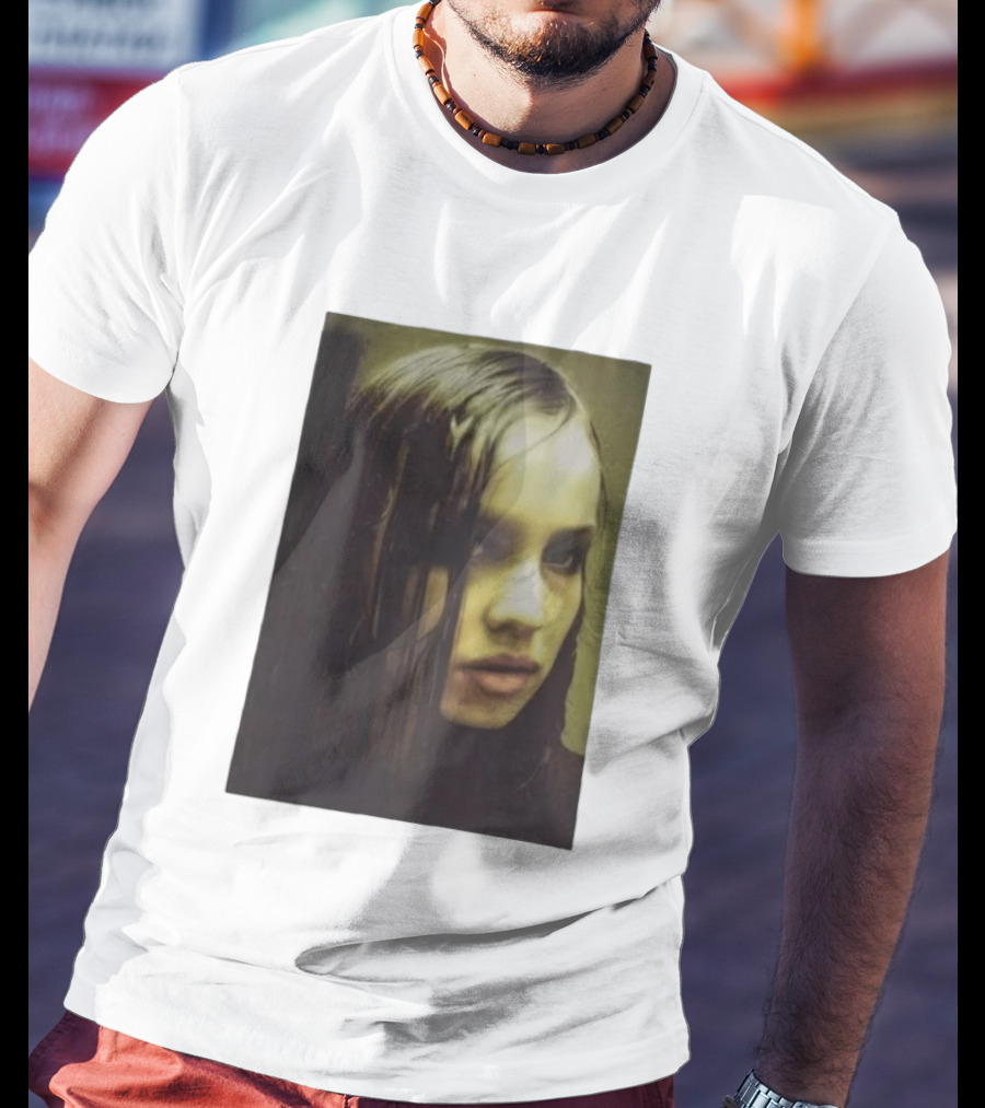 Raf Simons FW18 Christiane F Wet Hair Portrait Fashion T-Shirt