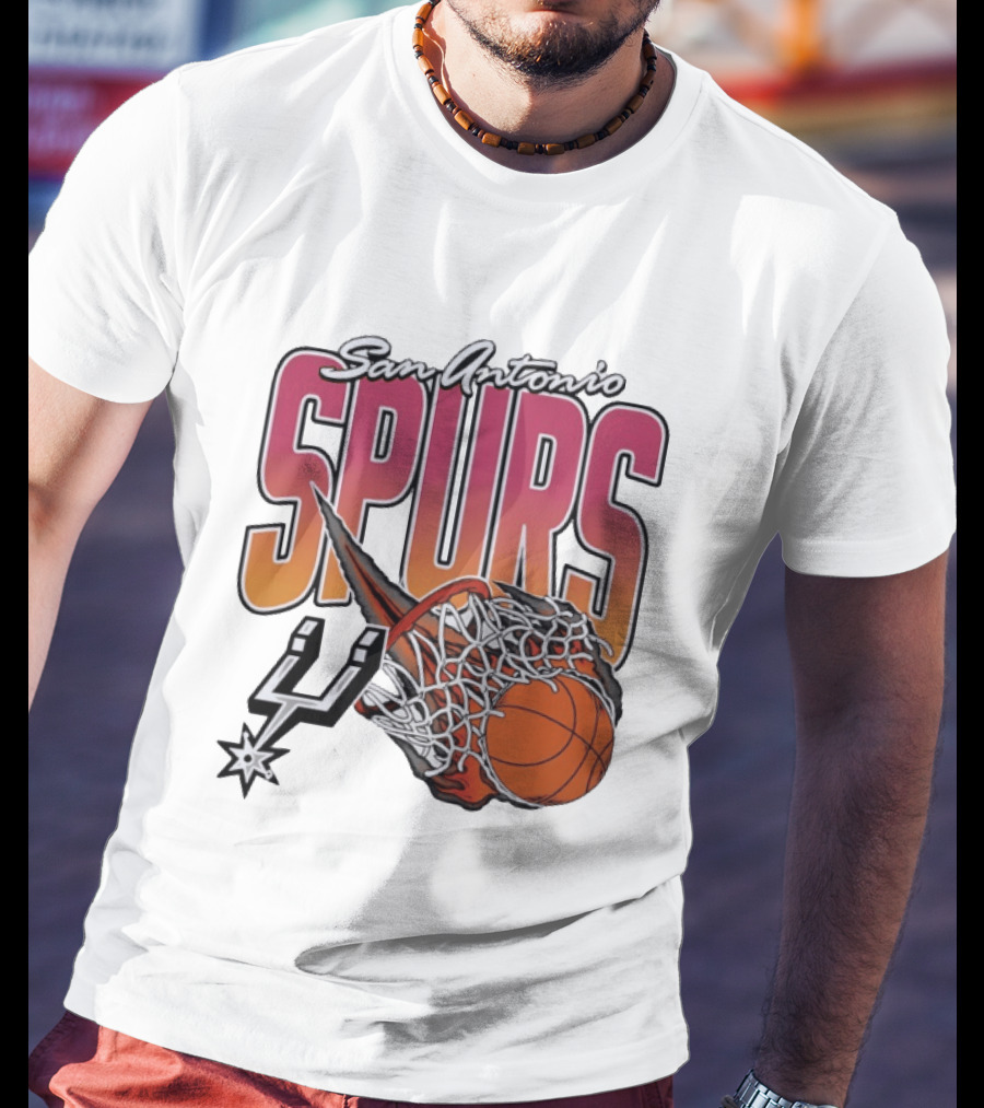 San Antonio Spurs Teal Basketball Explosion T-Shirt