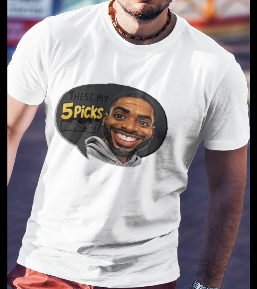 These My 5 Picks Mikal Bridges Caricature T-Shirt
