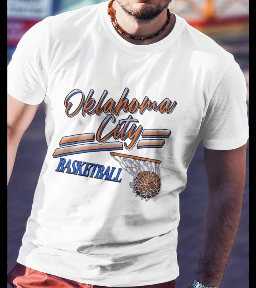 Oklahoma City Basketball Hoops And Net T-Shirt