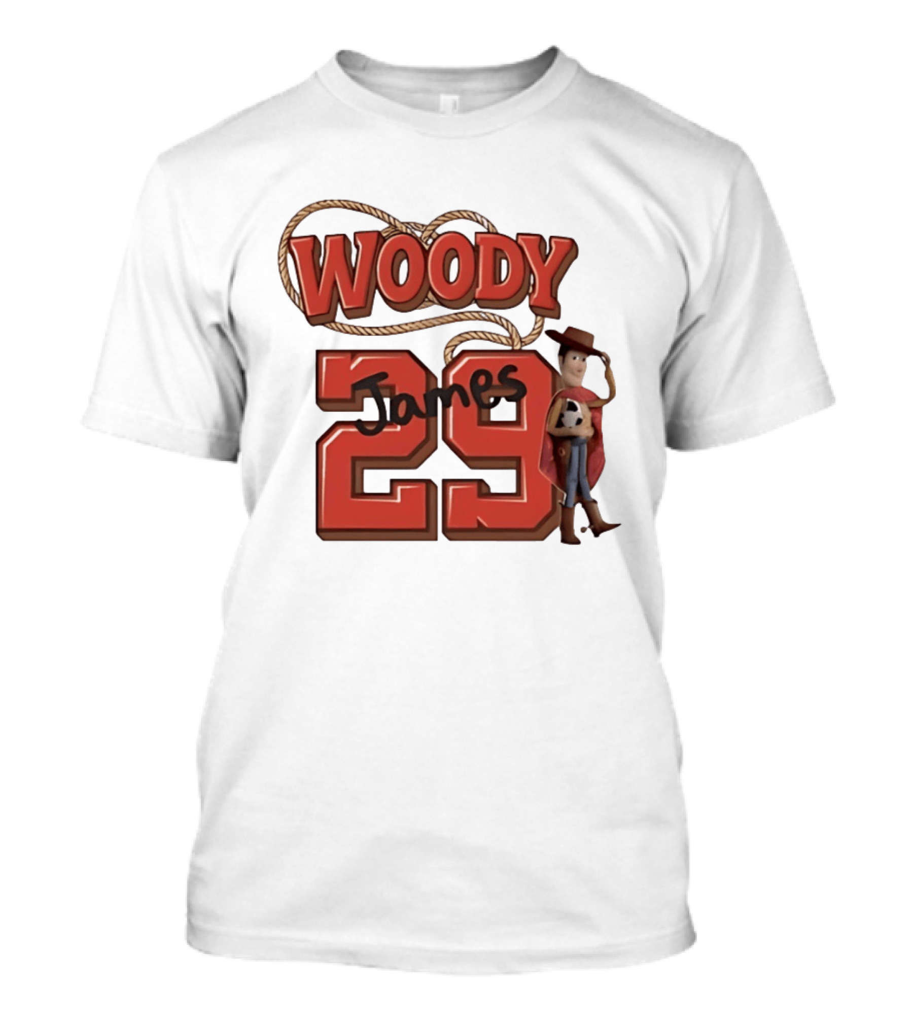 Woody James 29 Toy Story Sheriff Cowboy T-Shirt