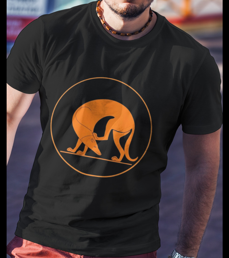 Ancient Greek Pottery Greyhound Dog Minimalist T-Shirt