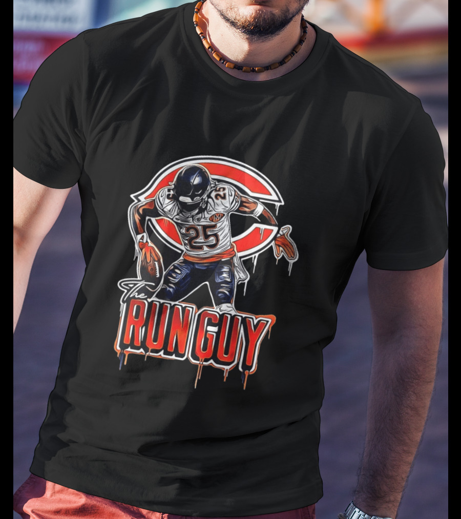 Chicago Bears 25 The Run Guy Travis Homer T-Shirt
