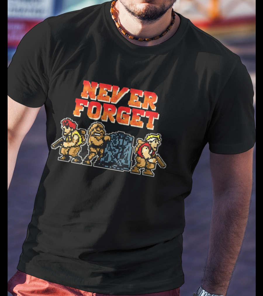 Contra Bill And Lance Never Forget Retro Pixel T-Shirt