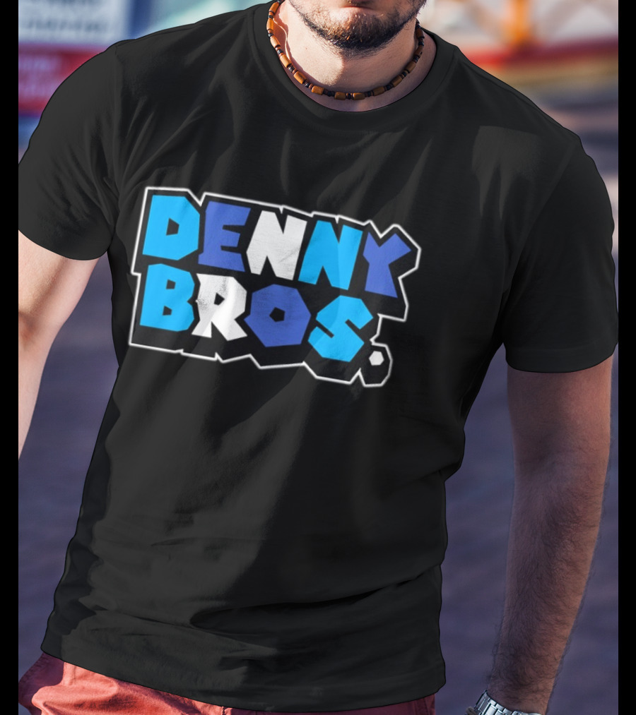 Denny Bros Bold Blue And White T-Shirt