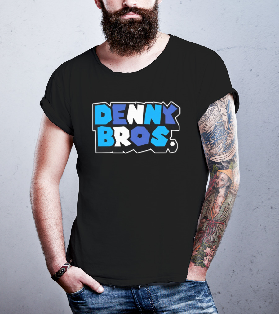 Denny Bros Bold Blue And White T-Shirt