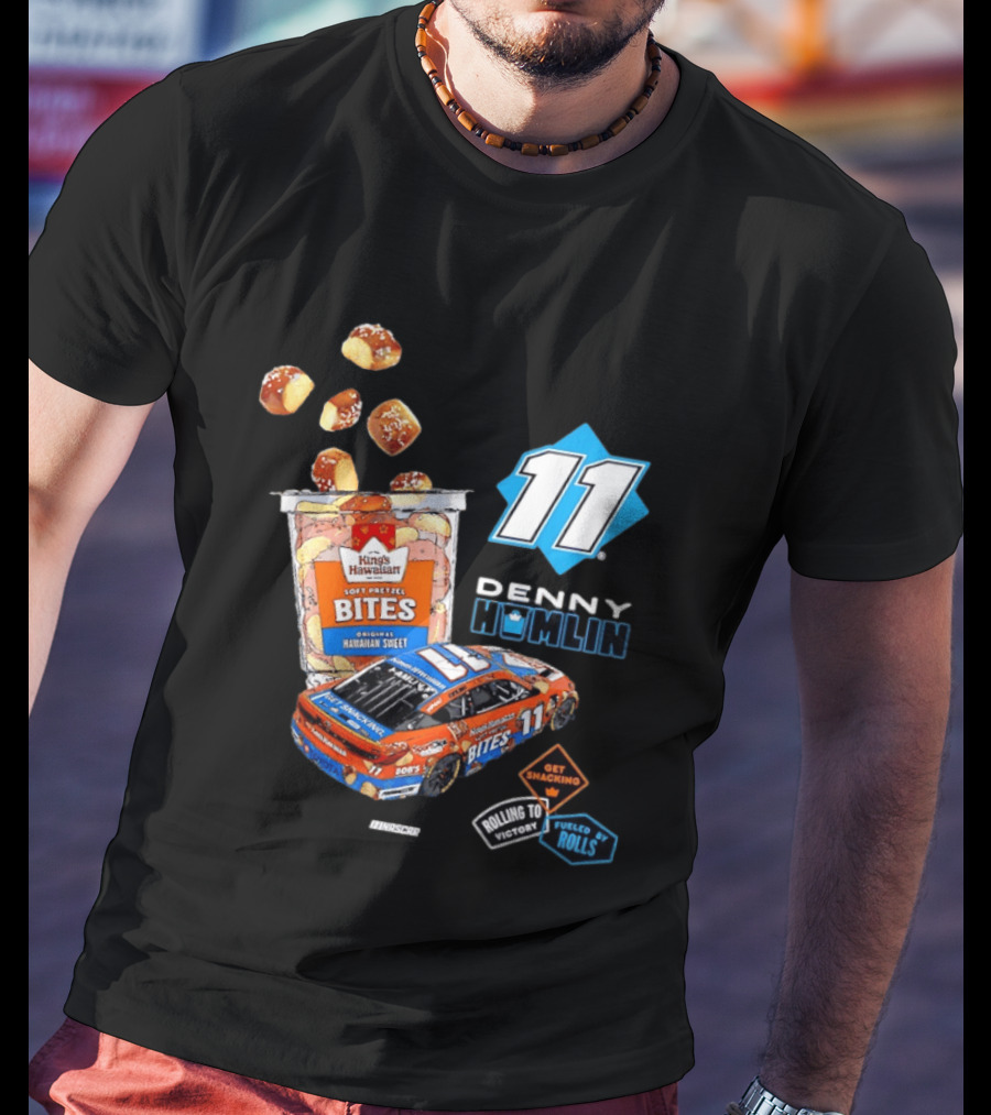 Denny Hamlin 11 Kings Hawaiian Soft Pretzel Bites Joe Gibbs Racing NASCAR T-Shirt