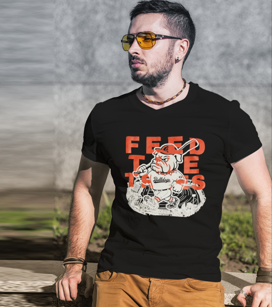 Feed The Tates Georgia Bulldogs Sanford Stadium Baseball T-Shirt