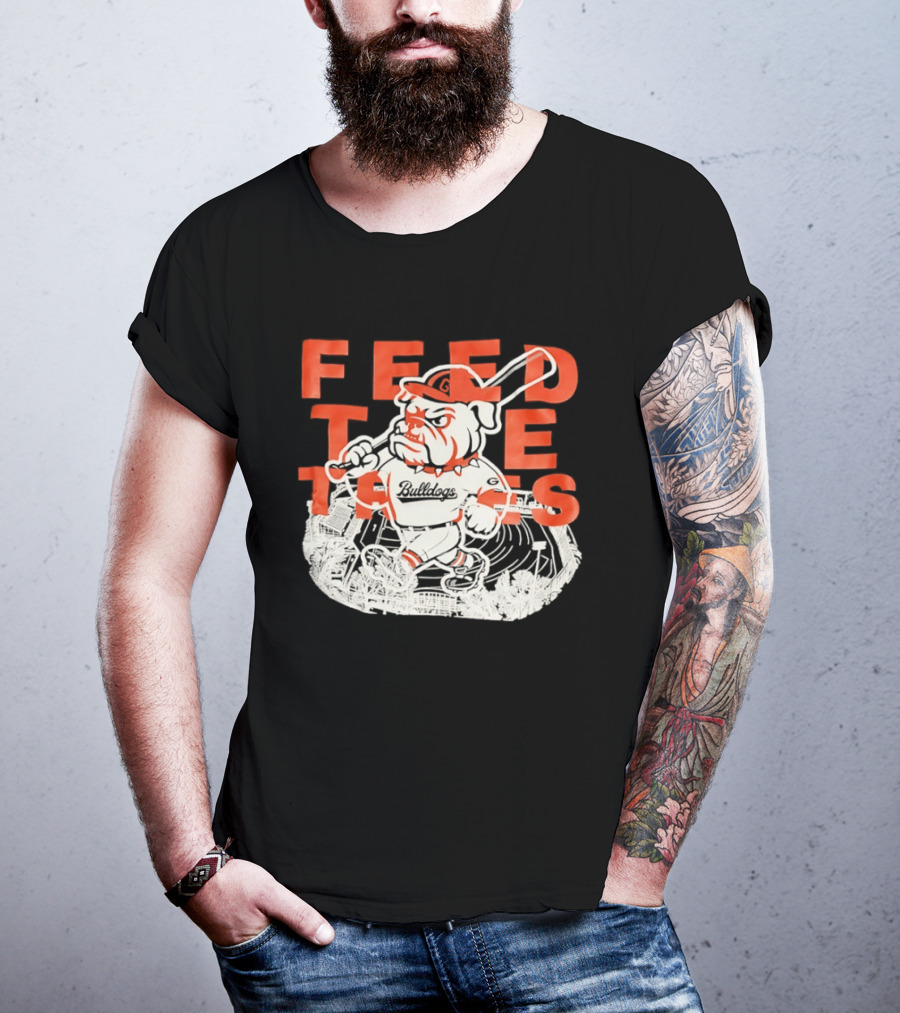 Feed The Tates Georgia Bulldogs Sanford Stadium Baseball T-Shirt