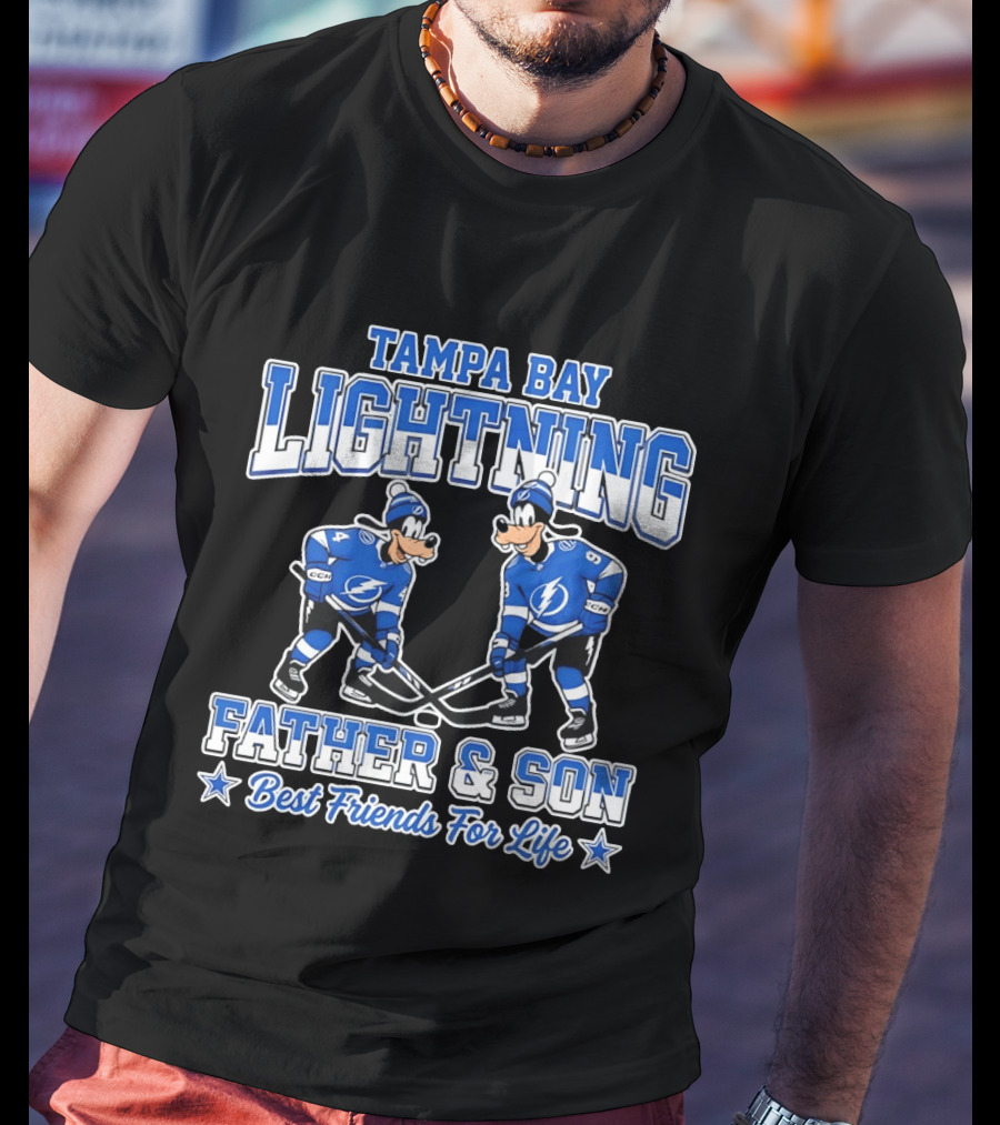 Tampa Bay Lightning Goofy Father And Son Best Friends For Life T-Shirt