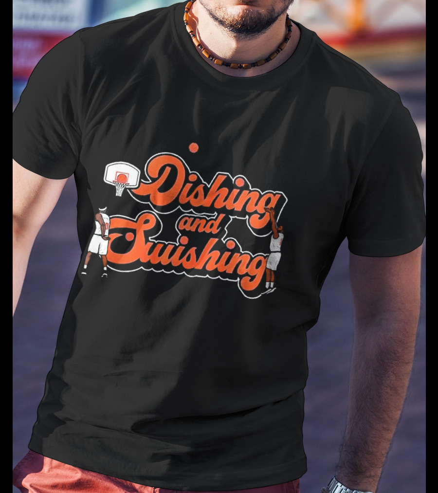 Jalen Brunson New York Knicks Dishing And Swishing Basketball Player NBA T-Shirt
