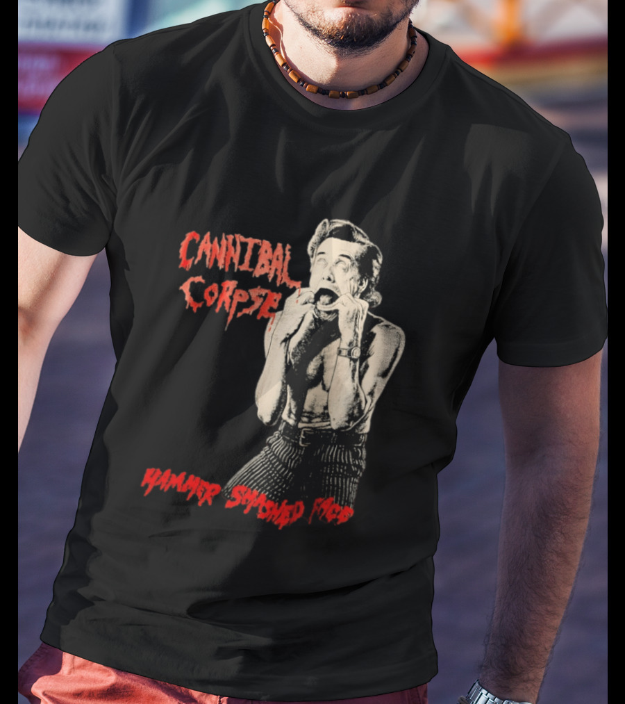 Cannibal Corpse Hammer Smashed Face Jim Carrey Ace Ventura Metal Music Band T-Shirt