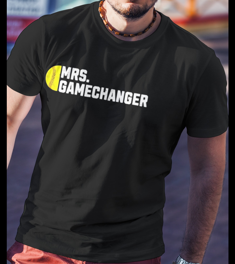 Mrs. Gamechanger Softball Baseball Enthusiast Athlete Lover Fitness Sports T-Shirt