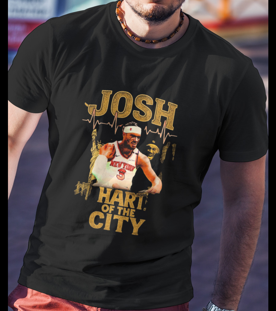 Josh Hart New York Knicks Statue Of Liberty City T-Shirt