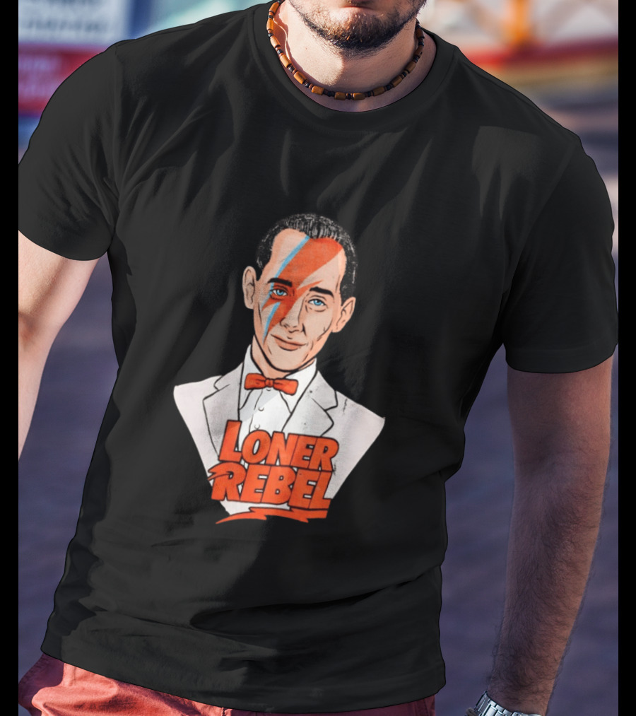 Pee Wee Herman David Bowie Aladdin Sane Loner Rebel Mashup Pop Culture T-Shirt