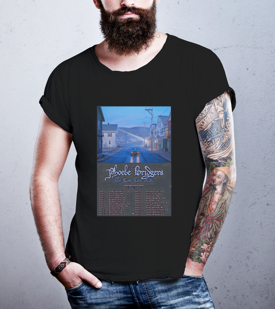 Phoebe Bridgers The Lost Tour 2026 With Alex G Concert Dates And Locations Indianapolis To Inglewood T-Shirt