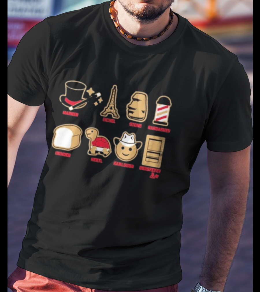 Vegas Hockey Emoji Inspired Stars Marner Eichel Stone Barberchev Gorden Hertl Karlsson Dorofeyev T-Shirt