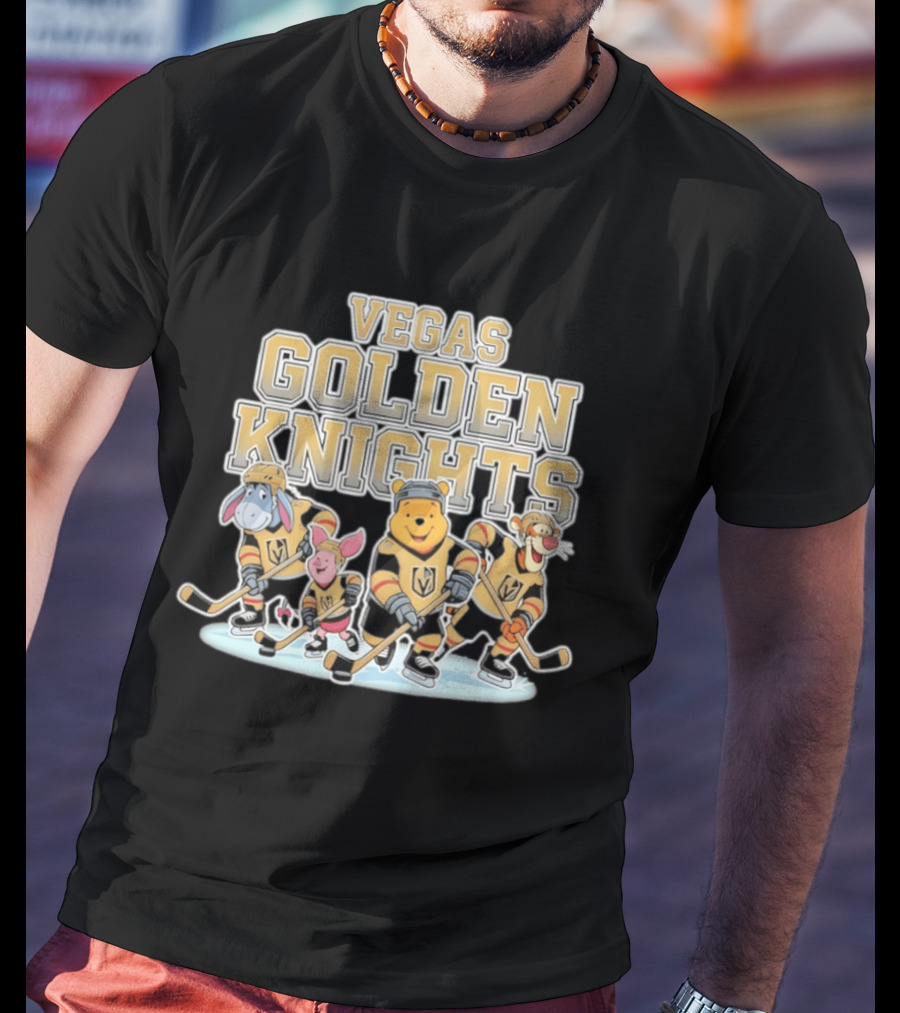 Winnie The Pooh Disney Vegas Golden Knights Hockey NHL 2026 T-Shirt