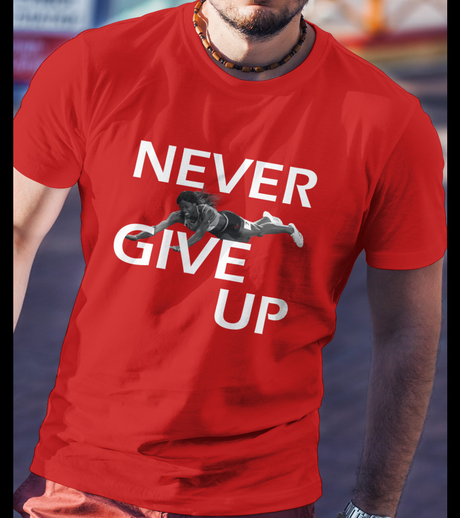NEVER GIVE UP Shaunae Miller Jump Drive Determination T-Shirt