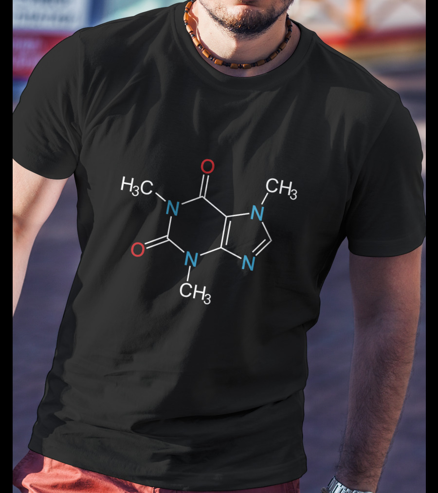 Caffeine Molecule Chemistry Coffee Formula T-Shirt