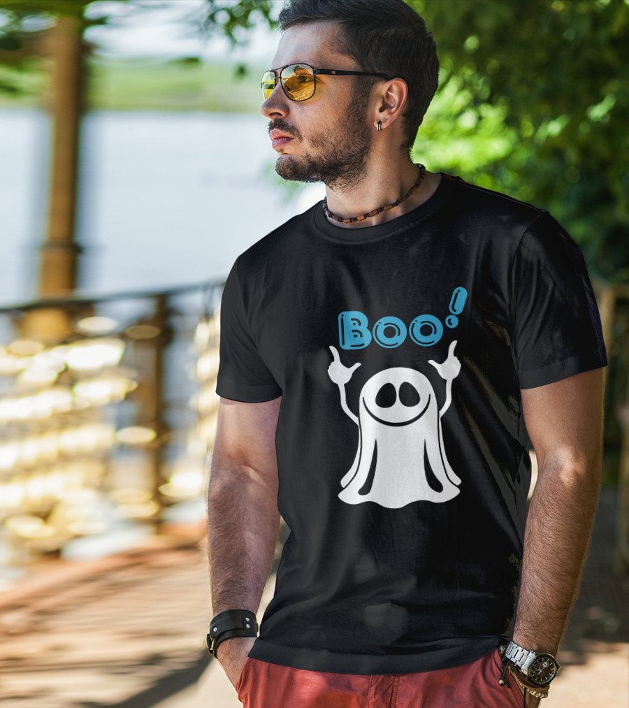 Boo Ghost Spooky Halloween Fun T-Shirt