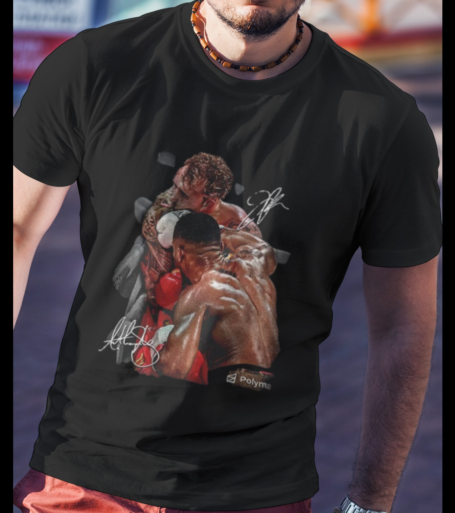 Anthony Joshua KO Jake Paul Signature Moment With Autographs T-Shirt