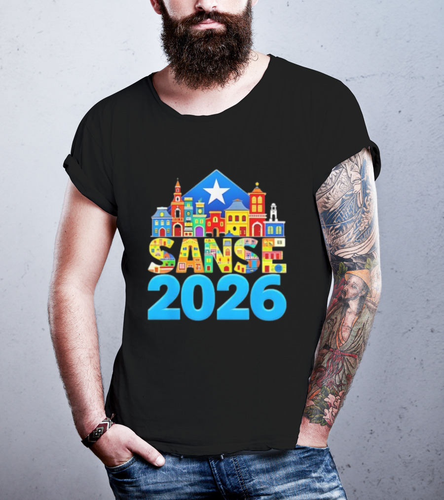 Sanse 2026 Balcones De Cora San Sebastian Festival San Juan T-Shirt