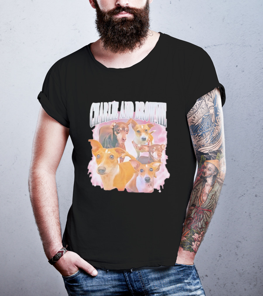 Charlie And Brownie Cute Dog Compilation T-Shirt