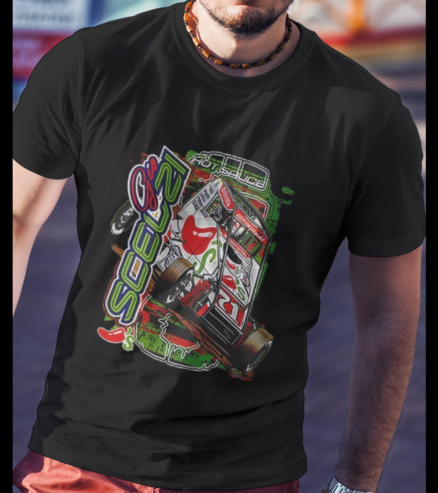 Gio Scelzi Hot Sauce Chili Bowl Racing Graphics T-Shirt