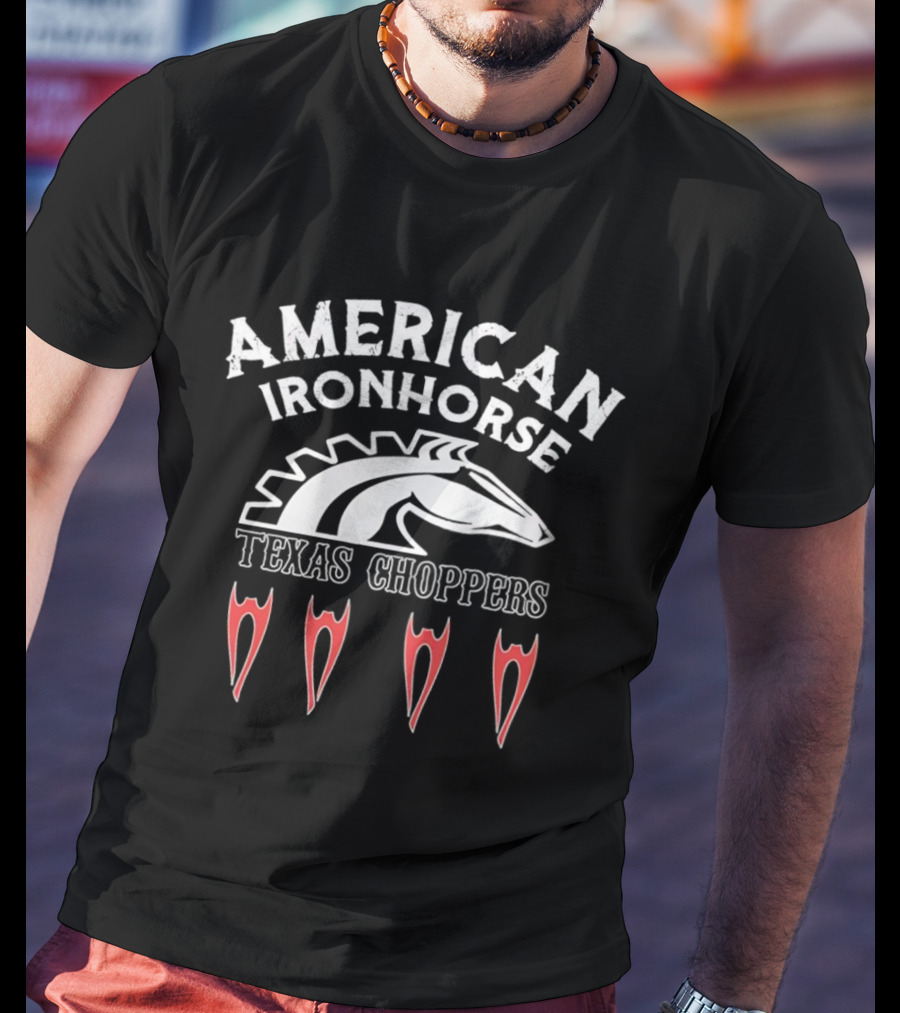 American IronHorse Texas Choppers Red Details T-Shirt