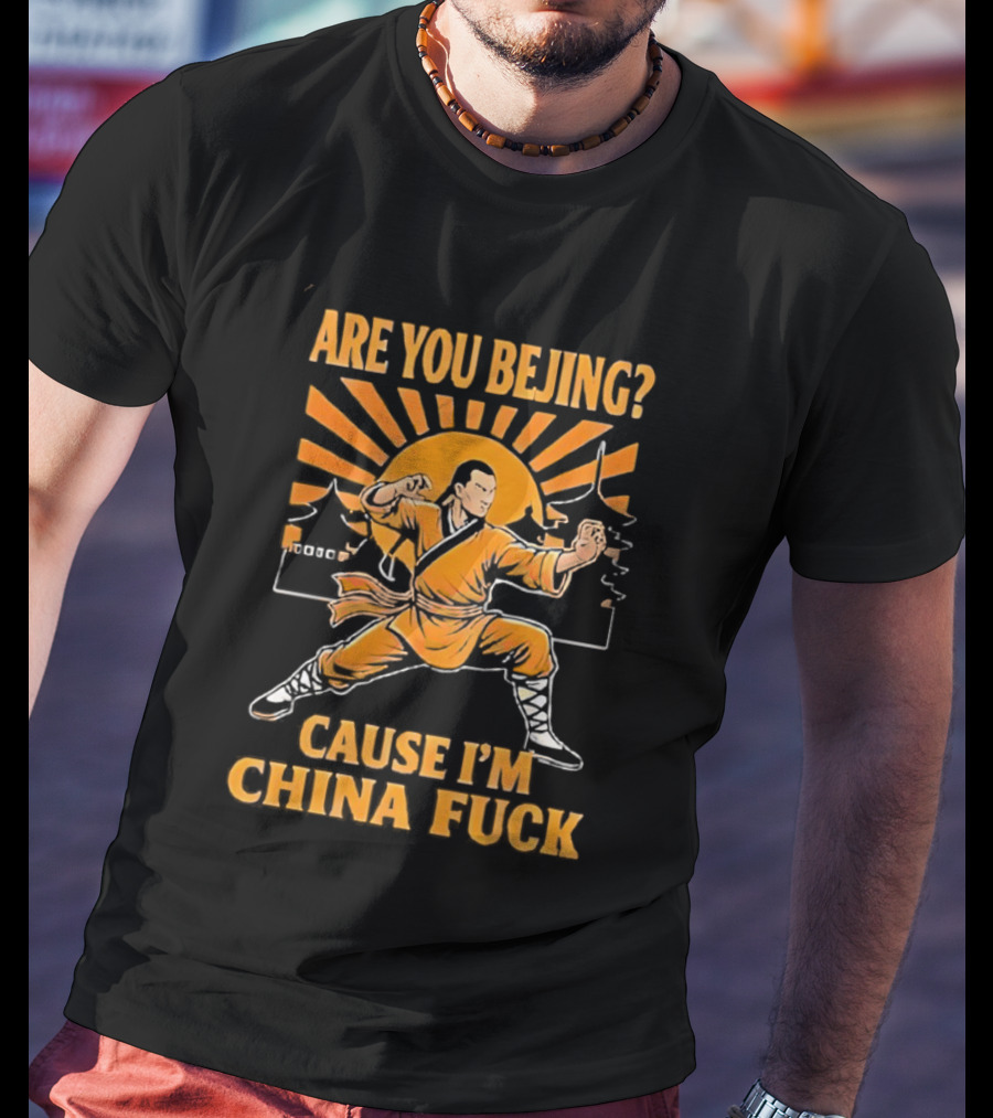 China Kung Fu Humor Are You Beijing Cause I'm China Martial Arts Joke T-Shirt