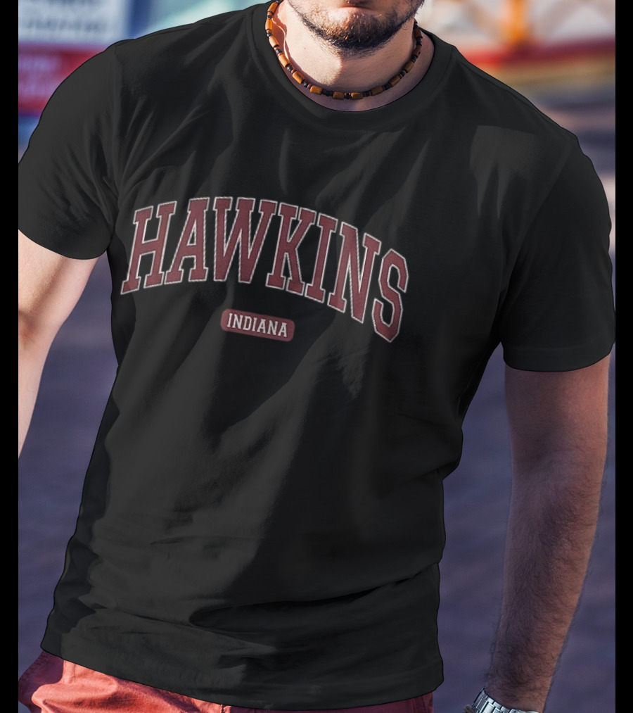Hawkins Indiana Retro Upside Down Arch Style Vintage Nostalgia T-Shirt